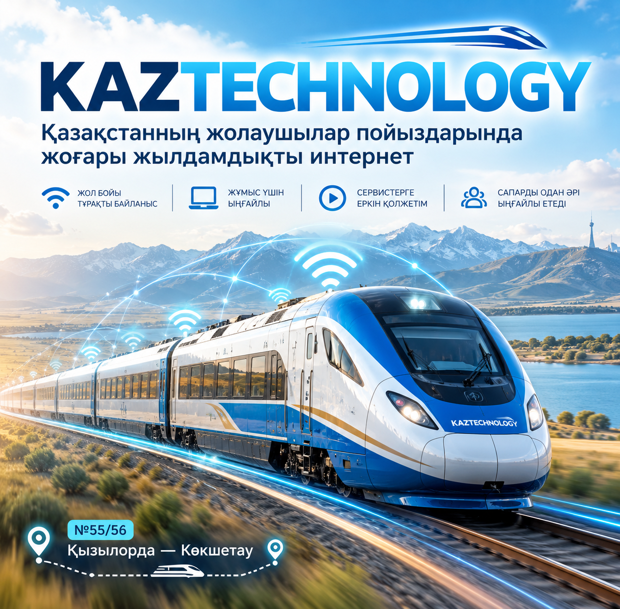 KAZTECHNOLOGY Expands Access to High-Speed Internet on Kazakhstan's Passenger Trains Digital technology is becoming an integral part of rail travel.